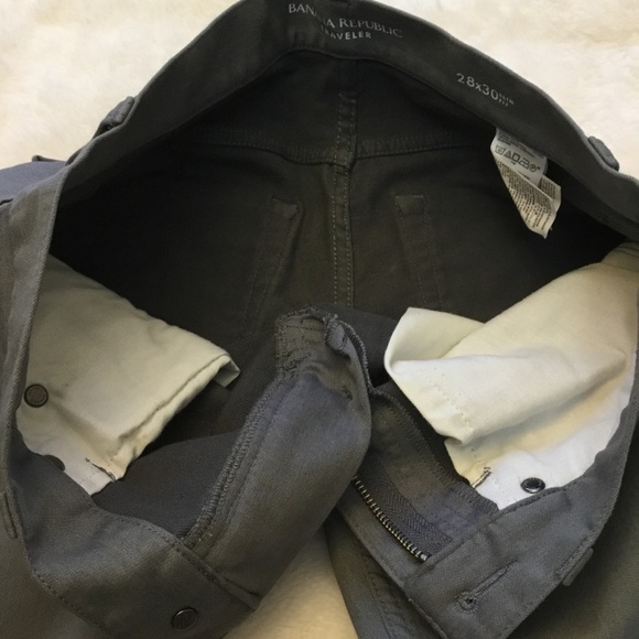 Banana Republic Traveler Smoke Grey Slim Fit Pants - Picture 11 of 16